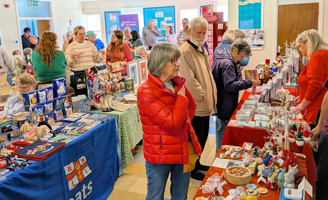 The Christmas fair in full swing.